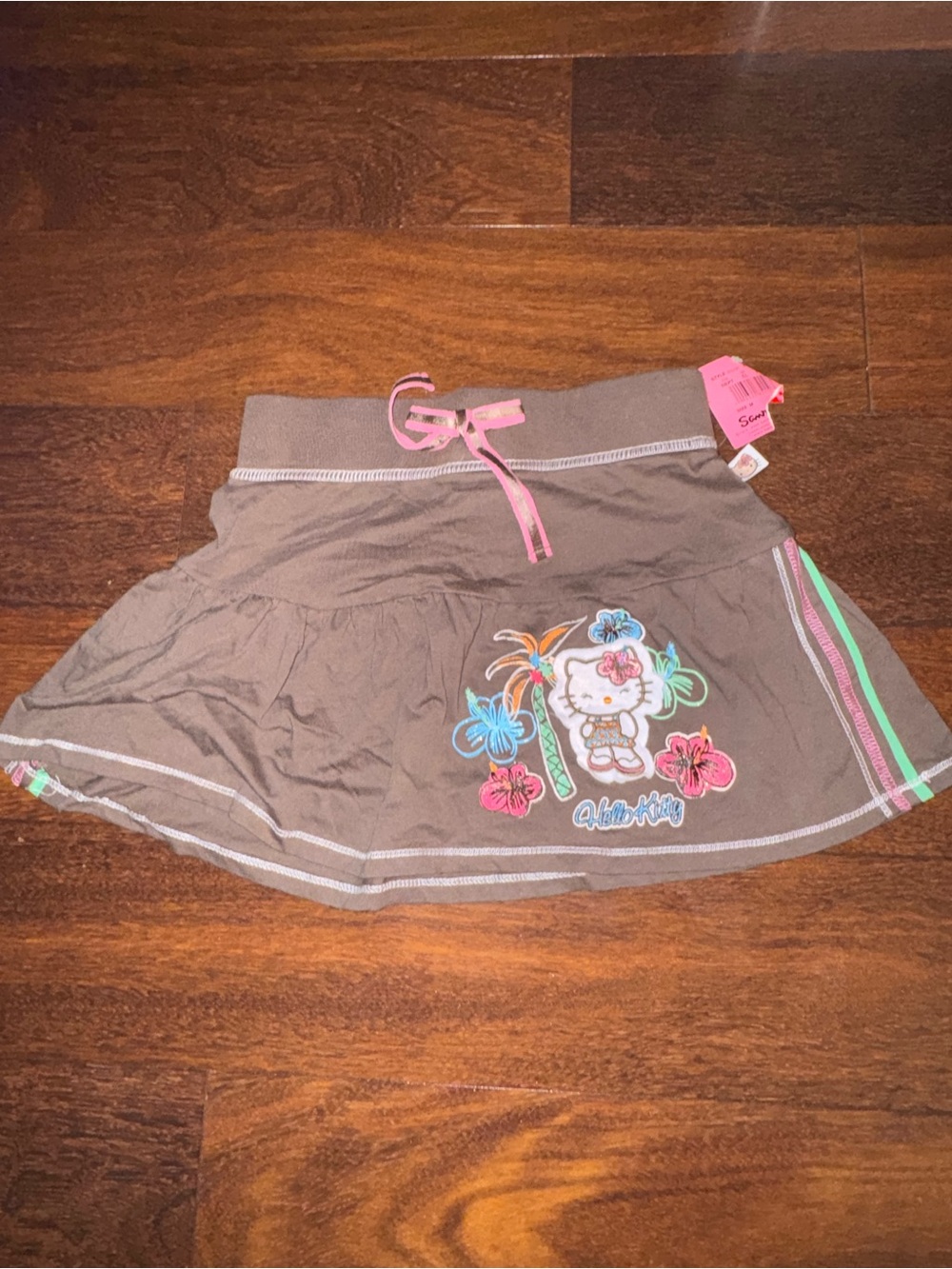 Hello Kitty Brown Skirt with Pink and Teal Accents